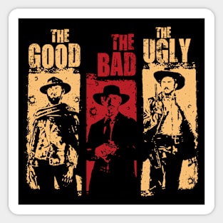 Two Bounty Hunters & one Outlaw - Good, Bad & Ugly Sticker